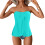 Μαγιό Tankini για γυναίκες, στράπλες, μπαντό μαγιό, μοντέρνο αδυνάτισμα, μονόχρωμο, 2 4