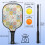 Σετ κουπιών Pickleball από fiberglass με λουλούδια, 2 μπάλες και τσάντα, συμβατό με παιχνίδι 4