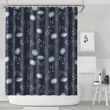 Duschvorhang mit Blumenmuster, 72 x 84 Zoll, mit 12 Haken