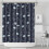 Cortina de chuveiro com estampa floral, 72x84 polegadas, com 12 ganchos. 1
