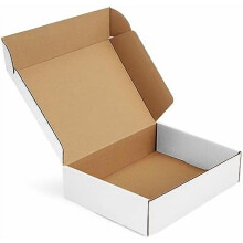 Shipping Boxes White Corrugated 12x9x3 Inch 22 Pack