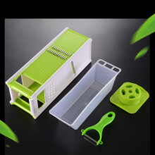 Stainless Steel Vegetable Slicer for Kitchen Use Green Ergonomic Handle Efficient and Effortless 5 in 1