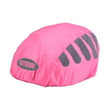 amleso Bike Helmet Cover Helmet Rain Cover High Visibility Waterproof Snow Cover Protection Cover for Camping Outdoor Biking Pink
