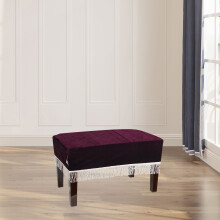 Washable Piano Chair Slipcover Soft Velvet Seat Cover Decorative Piano Bench Protector with Tassel for Single Piano Stool