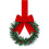 Mini Artificial Christmas Wreath with Red Berries and Gold 2