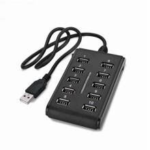 Hub cu 10 porturi alimentat prin USB 2.0 pentru PC și laptop