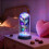 Gold Leaf Rose Glass Dome with LED Lights 1pc 5