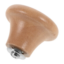 Wood Lid Knob for Home Use Comfortable Grip Prevent Burns Easy to Install Khaki 2.5in