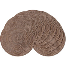 4/8 Pack Round Placemats Heat and Slip Resistant Cotton Table Mats, Washable Bohemian Placemats for Dining Tables