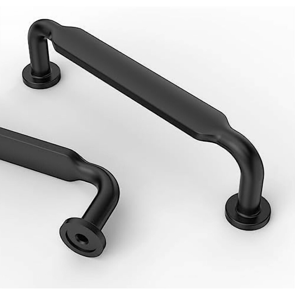 Black 10 Pack 3.75 Inch(96Mm) Matte Kitchen Cabinet Handles, Cabinet Pulls Kitchen Cabinet Hardware For Cupboard Drawer Pulls