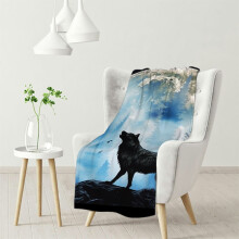Wearable Blanket Women Men Hooded Throw 3D Printed with Sleeve Winter
