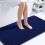 Tapete de banheiro em chenille azul-marinho, 114 x 69 cm (45 x 27 polegadas), com base emborrachada. 1