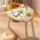 Mesa de centro triangular curva para varanda ou quarto. 5