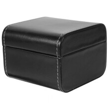 Black PU Single Slot Watch Case - Jewelry Gift Box for Watch, Bracelet, Necklace
