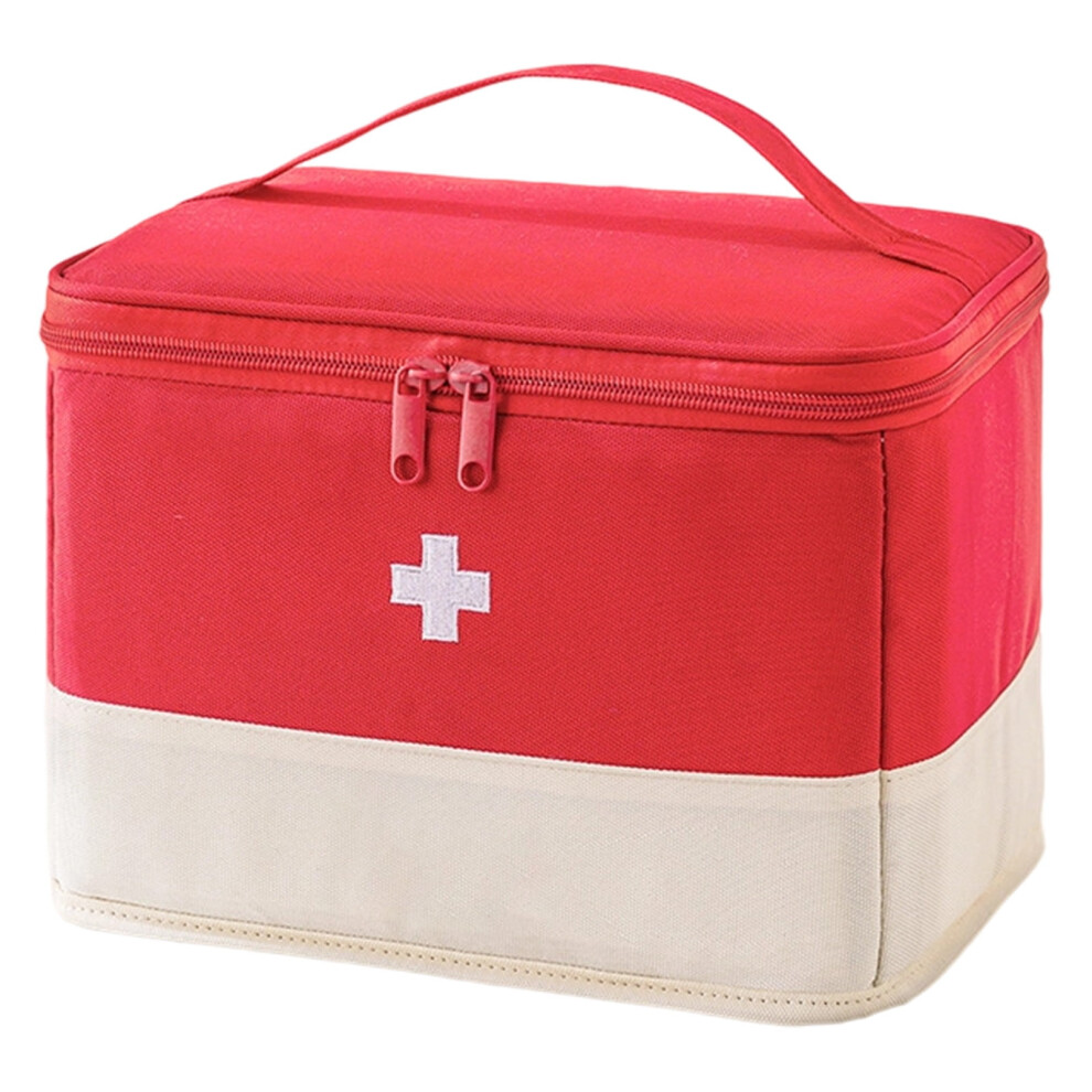 Red Empty First Aid Bag Â Compact Trauma Organizer For First Responders, Car, Travel, Home, Office & Outdoor Use