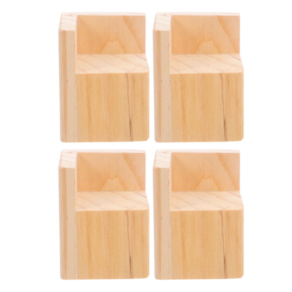4Pcs Khaki Wood Riser For Leg Lifts For Couch 5Cm Height Increase 9357860944199
