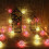 Φωτιστικά σε σειρά από rattan, 3M20LED Φωτιστικά με μπάλα από rattan, Φωτιστικά με μπάλα από 5