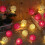 Φωτιστικά σε σειρά από rattan, 3M20LED Φωτιστικά με μπάλα από rattan, Φωτιστικά με μπάλα από 6
