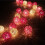 Φωτιστικά σε σειρά από rattan, 3M20LED Φωτιστικά με μπάλα από rattan, Φωτιστικά με μπάλα από 7
