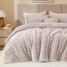 Fleece Twin Comforter Set Lotus Pink 1 Pillowcase