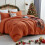 California King Comforter Set Burnt Orange 3-Piece 1