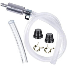 Brake Bleeder Hose Kit w/ One-Way Valve, Aluminum & High-Temp Rubber (14.17" & 5.9') – Compatible with Motorcycle, Car, Truck, Bike