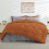 Twin Comforter Set Ultra Soft 5-Piece Orange Light Grey 5