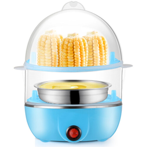 Clearance Egg Steamer under $10,Eggs Cooker Double Breakfast Machine Stainless Steel Multi Function Steamer 2