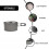 Draagbare aluminium campingpan met opbergtas 1