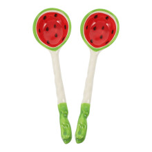 Cuillères de cuisine en céramique OUNONA (lot de 2) à motif de fruits et manche long