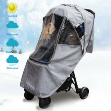 Universal Weather Dust Wind Shield Waterproof Baby Stroller Clear Rain at USA