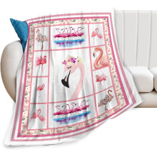 Pink Flamingo Blanket – Soft Fleece Throw, 40"x50", Cozy Plush Decor for Couch, Bed, Gifts – Compatible with Flamingo Lovers