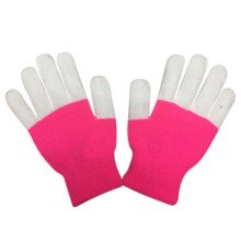 LED Flashing Light Up Gloves 1 Pair for Teens Kids and Adults, Colorful Finger Lights Glowing Rave Gloves 7Colors Christmas X'Mas