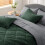 Forest Green & Grey Reversible Queen Christmas Bedding Set 5