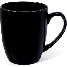 Large 16 oz Coffee Mug with Handle Stoneware Tea Cup Novelty Gift for Men Women Office Work Black