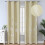 Cortinas térmicas blackout brancas 38x84 polegadas com ilhós bege 2 1