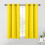 Bright Yellow Blackout Curtains 34" x 60", 2 Panels, Silver 1