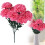 Künstliche Nelken, Seidenblumen, Dunkelrosa, 7er-Pack 2