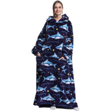 Oversized Blanket Hoodie,Adult Snuggle Fleece Wearable Blanket Fluffy Giant Hooded Sweatshirt