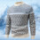 Pull de Noël moche pour homme, col rond, long 5