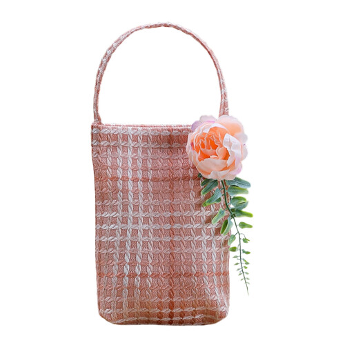 Ροζ Χρυσή τσάντα χειρός Rose Gold Day - Κουτί συσκευασίας λουλουδιών - Σύνθεση με 1