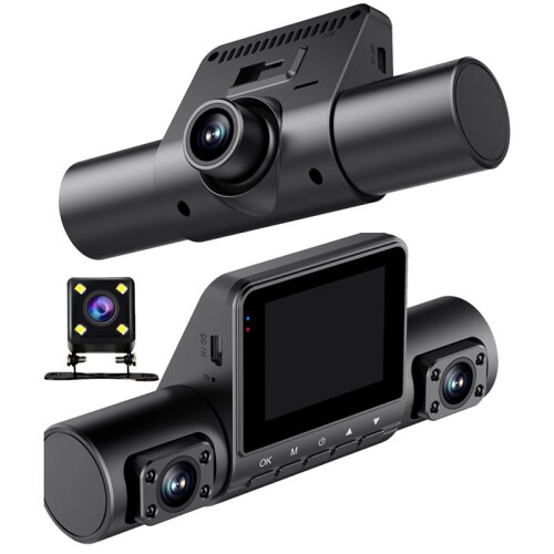 Carro de 2,0 Polegadas Quad-Record HD Night Vision Tacógrafo Frente e Traseira Do Carro, Esquerda e Direita, Gravação Simultânea 2