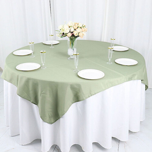 BalsaCircle10Pièces 54" x 54" Nappes carrées en polyester vert eucalyptus 2