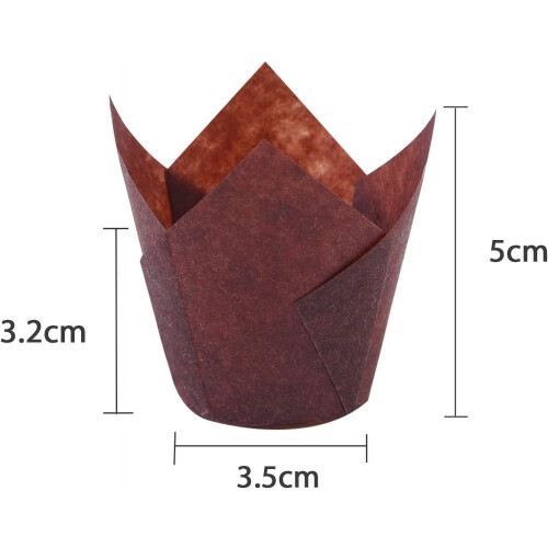Brown Tulip Baking Cups Greaseproof 130 Count 1