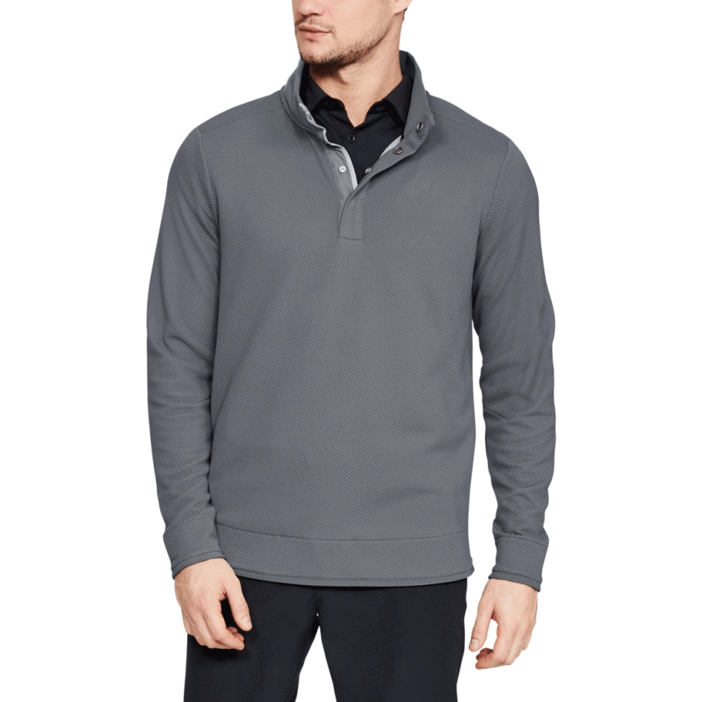 Under Armour Mens Sweaterfleece Snap Mock Storm Water Repellent Sweater