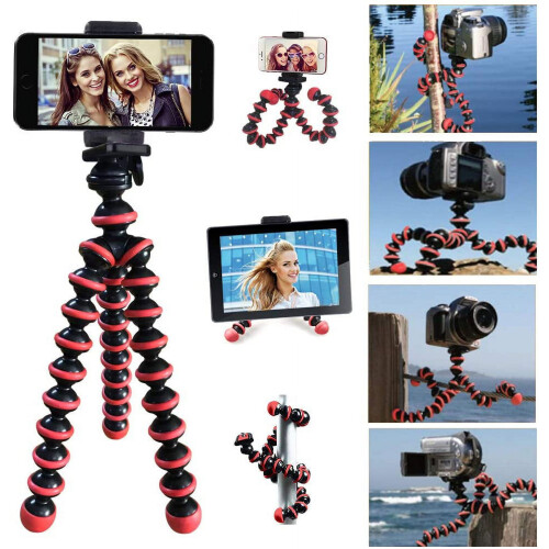 Phone Tripod Stand with Wireless Remote, Flexible & Adjustable Holder Compatible with iPhone, Android, Samsung, Compact Cameras 2