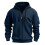 Men's Solid Hoodie with Zipper Pocket and Drawstring 5