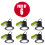 Luceco LED Downlights Recessed Ceiling Spotlight Fixed Round Black Cool White Pack Of 6 1