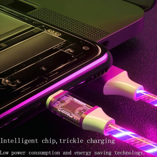 Καλώδιο USB-C σε USB-C με φωτισμό LED, γρήγορη φόρτιση 3A, συμβατό με iPhone15/15Pro/15Plus/15Pro Max (3,3 1