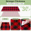 Black & Red Gingham PEVA Tablecloth 54 x 108 in (3 pcs) 3